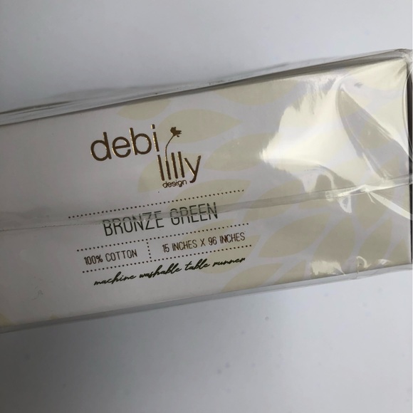 Debi Lilly Harvest Table Runner 15x96” Bronze Green New Fall Thanksgiving - Picture 9 of 14